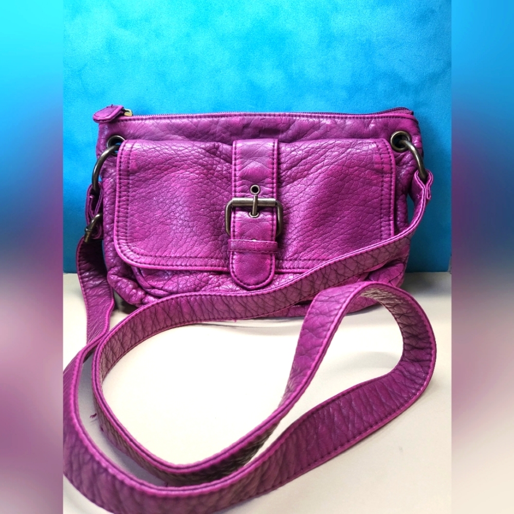 Vintage MUDD Purple Leather Shoulder Bag